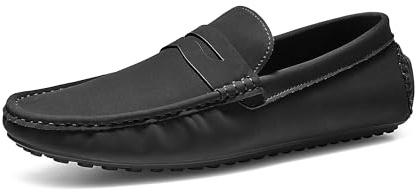 Bruno Marc Men's Penny Loafer Slip-on Suede Driving Shoes,SBLS2334M,Black,8 UK /9 US