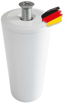 BAUHELD® Rolladen-Stopper 40mm [8 Stück] Aussen-Rolladen Anschlagpuffer aus Kunststoff [Made in Germany] - Rollladen Anschlagstopper inkl. Schrauben - Passend auf Rolladenpanzer Lamellen - Weiß