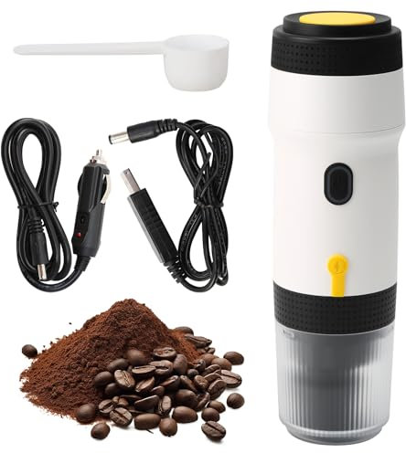 SOONHUA Cafetera Portatil Capsulas compatible con Nespresso Dolce Gusto y Café Molido, Cafetera Portátil 3 en 1 para el hogar, viajes, camping