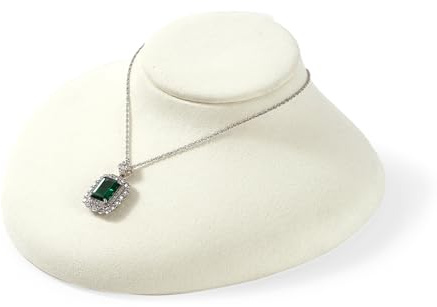 Oirlv Microfibra Busto Portagioielli In Per Collane, Espositore Per Gioielli, Espositore Per Gioielli, Piccoli Accessori Per Gioielli(Beige)