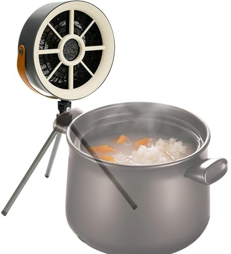 Veeteah Cappa da tavolo portatile,Cappa da cucina portatile | Cappa da cucina con ventola di scarico rimovibile da tavolo,Depuratore d'aria USB a basso rumore con accessori da cucina a 3 velocità per