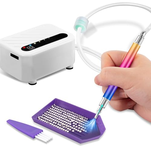 YCCOKJJ Accessori per diamond painting con pompa a vuoto, penna per diamond painting da riempire con diamantini fai da te, senza cera, durevole ed efficiente