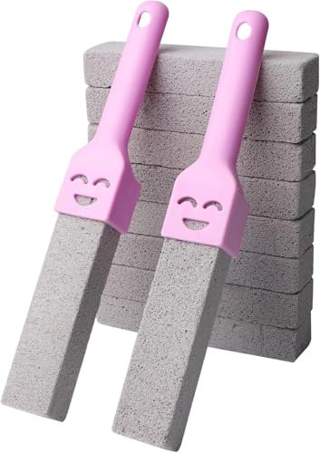 Ksnowqi 9 Pezzi Pietra Pomice per WC con 3 Maniglia, Pietra Pulente Everdrop, Pietra Pomice per la Pulizia del WC, Cleaning Block Wc per Toilette, Piscina, Pulire il Bagno, Servizi Igienici