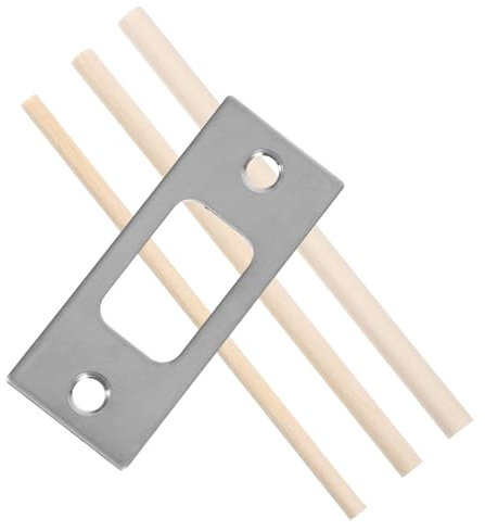 HOMSFOU 1 Ensemble Plaque de Gâche de Porte Acier Inoxydable Renforcement de Porte Entrée de Plaques de Gâche Métalliques Accessoires de Sécurité pour Serrures