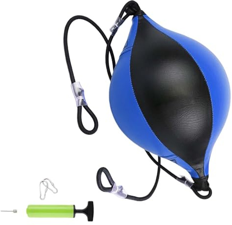 RCGOFOLLOW Saco de Boxeo de Doble Extremo con Cuerda elástica, Pelota Entrenamiento Inflable portátil Velocidad B, Estilo B