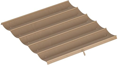 Outsunny Toit de rechange pour pergola de 3 x 3 m, imperméable et rétractable avec trous de drainage de la pluie, couverture d'ombrage uniquement pour jardin, terrasse, 250 x 255 cm, marron