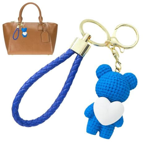 Bear Backpack Keychain, Bear Nyckelringar 3D Ornament Pendant Keychain