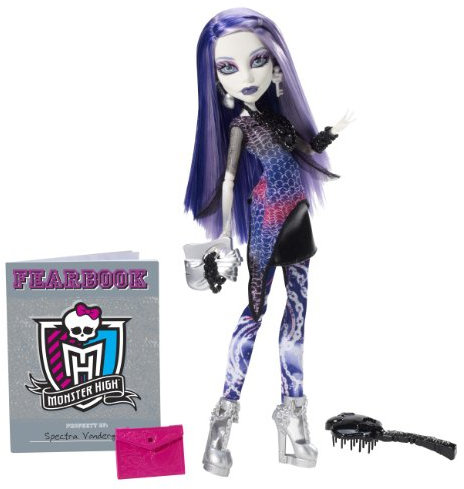Mattel Y8499 - Monster High - Spectra Vondergeist, Puppe mit Jahrbuch
