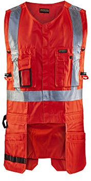 Blaklader 30271804 GILET D'OUTILS HAUTE VISIBILITÉ, Haute visibilité rouge, taille XXXL
