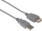 Premium Cord USB 2.0 Extension Cable 3 m, Data Cable High Speed up to 480 Mbit/s, Charging Cable, USB 2.0 Type A Female to Male, 2x Shielded, Colour Grey, Length 3 m