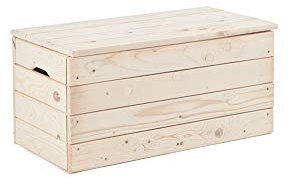 Kimono Casa Baule, Cassapanca Legno Abete, H 33 x L 75 x P 33 cm