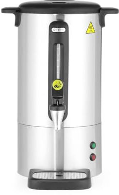 HENDI Percolateur à café 7L, cafetière à percolation avec paroi simple et robinet anti-gouttes, filtre intégré, 230V, 50/60Hz, 1050W, 307x330x(H) 450mm, Inox, PP