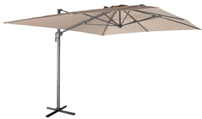 Alice's Garden - Parasol déporté rectangulaire 3x4m – Antibes – beige – parasol déporté. inclinable. rabattable et rotatif à 360°