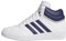 adidas Unisex Hoops 4.0 MID Shoes Schuhe, FTWR White/Dark Blue/Grey Two