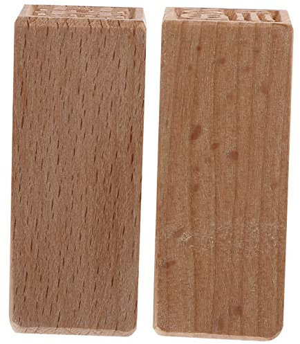 VILLFUL 2 Stück Holz Mondkuchen-backstempel Dekorationswerkzeug Backformen Backzubehör Leicht Zu Reinigen Platzsparend Geeignet Für Kuchen
