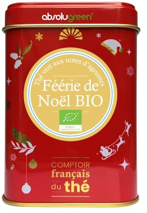 Thé de Noël en Boite Métal - Comptoir Français du Thé - Maison Française - Thé en vrac (Féérie de Noël)