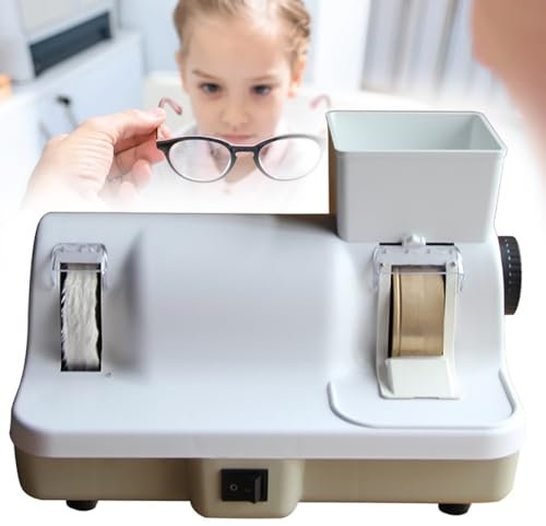 Amoladora De Lentes De Ruedas Dobles, Bordeadora Y Pulidora De Lentes Ópticas, Amoladora De Lentes Manual, Muela Abrasiva De Diamante Y Muela Pulidora De Lana, para Resina, Vidrio Y Plástico