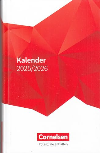 Schulplaner A6 - Schuljahr 2025-2026 - Volk und Wissen-Verlag - Cornelsen - Lehrerkalender - Rot