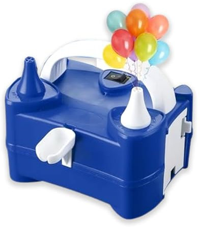 Scott 11 Electric Balloon Pump with Dual Nozzle, Portable Balloon Inflator 220v-240v 600w, Electric Air Pump for Birthdays, Parties, Wedding and Event Decorations (BLUE)