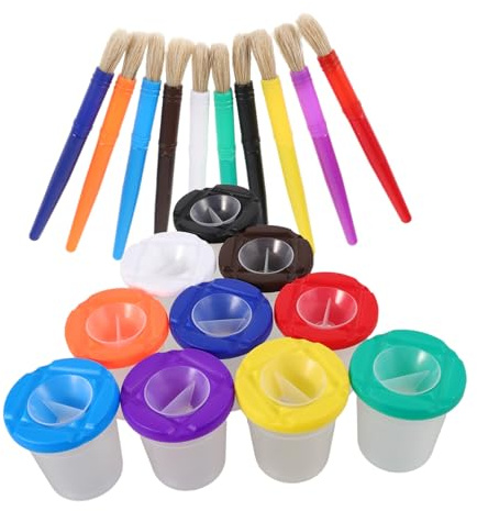 SHINEOFI Kit di Strumenti per Pittura 2 in 1 Detergente per Pennelli E Contenitore per Acqua per Pittura Portatile per Articoli Artistici per Bambini