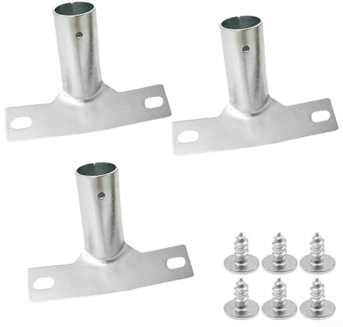 Lot de 3 supports de manche de balai en métal avec vis pour accessoires de nettoyage, convient pour les poignées de 23 à 5 mm de diamètre, fournit une fixation sûre et durable, disponible