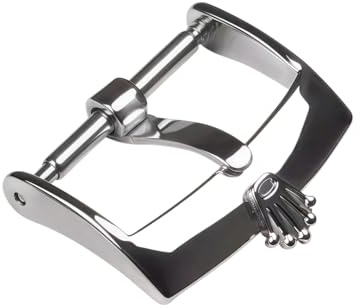 ROUREOX Fibbia di Ricambio per Cinturino Orologio Robusta Acciaio Inossidabile Chiusura ad Ardiglione Accessori per ROLEX Submariner series-Argento 20mm