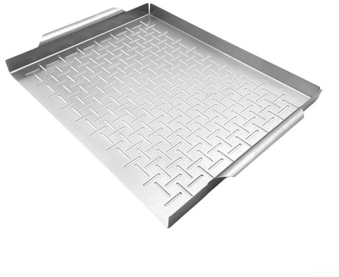 Il design salvaspazio dei cestini rettangolari per griglia ottimizza la tua area di cottura sul barbecue o sulla griglia a carbone