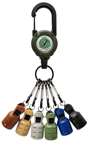 Crevettes en bois à boucle télescopique – Équipement de pêche léger 6 pièces | Couleurs assorties, hameçons de protection pour calmar, matériel terminal et accessoires, pour pêcheurs débutants, bateau
