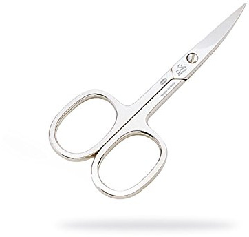 Premax - Forbici Unghie per Mancini - Classica - Lama Curva - dim. 9 cm. - Acciaio - Nichelate - Taglio preciso - Made in Italy