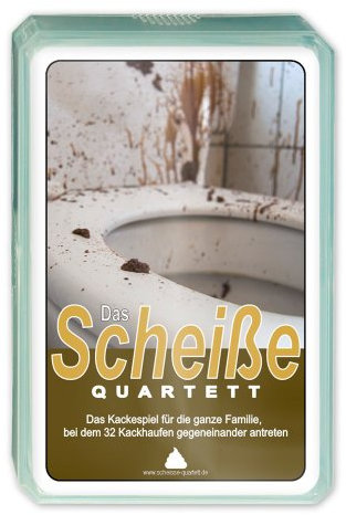 Das Scheiße Quartett | Das Kultspiel für die ganze Familie mit 32 Kackhaufen | Ideal für's Schrottwichteln!