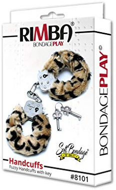 Rimba Police Handcuffs with Leopard Printed Fur, 0.2 kg