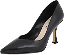 QUEEN HELENA Decollete con Tacco Medio Scarpe Eleganti a Punta Chiusa Donna K2074 (Nero Pu, Sistema Taglie Calzature EU, Adulto, Donna, Numero, Media, 36)