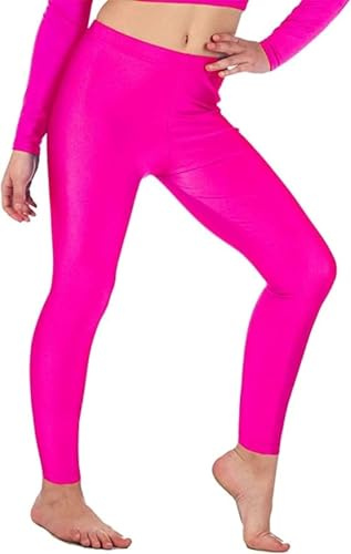 BOOM Prime Leggings de Gimnasia para Mujer, Mallas elásticas Brillantes sin pies para Ballet, Mallas Deportivas para Mujer, Gimnasio Activo, Entrenamiento, Yoga, Deportes (Rosa, L/XL)
