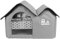 Ejoyous Cat Cooling House, Temperature Locking Aluminum Foil Interior Foldable Summer Pet Cooling House with Ice Pack for Cats Dogs for Outdoor Indoor (L Size)