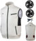 Japanese Fan Jacket, Japanese Cooling Fan Jacket, Noraui Storm Fans Jackets, Cooling Vest for Working, Outdoor Activities (UK, Alpha, XL, Regular, Regular, Beige)