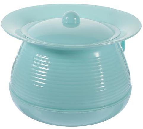 ARTSEWPLY Orinal Para Niños Bacinilla Con Tapa, Plástico Grueso, Tamaño Mediano, Color Azul Nórdico, Urinario Doméstico Multifunción, Adecuado Para Uso Familiar y Hospitalario