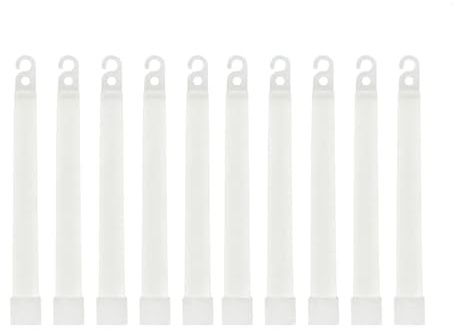 Kit de Camping de 15 cm avec bâtons Lumineux, idéal for la randonnée, Le vélo, Le Nouvel an et diverses fêtes.(10Pcs White)