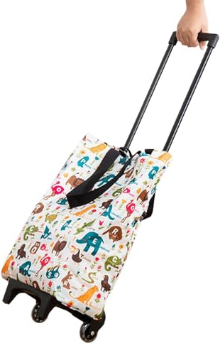 Yulokdwi Carrito De Compras con Ruedas - Grande Impermeable Plegable con Ruedas - Carrito Rodante Bolsa De Compras De,para Acampada Exterior Playa Tienda Mercado Hogar Almacenamiento Maletero Fruta