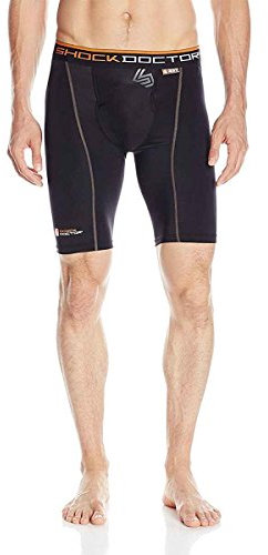Shock Doctor ShockDoctor Jungen Tiefschutz Kompressions-Short mit Ultra Carbon Flex Cup, Black, XL