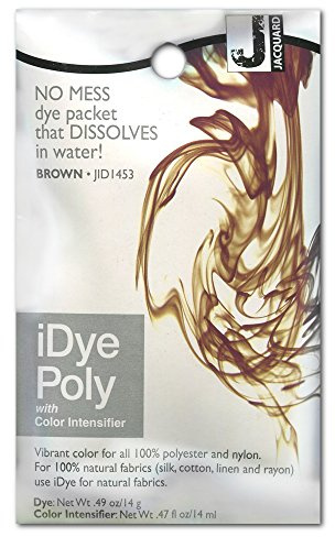 Jacquard iDye Poly Fabric Dye Brown for Natural, Synthetic, Polyester and Blended Textile Fibres 14g No Mess Packet