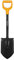 Fiskars Auto-Spaten, Solid, Gewicht: 1,4 kg, Länge: 80 cm, Stahl/Kunststoff, Schwarz/Orange, 1014809