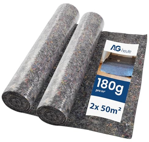 A&G-heute 100m² 180g/qm 2x 50m² Malervlies Abdeckvlies Schutzvlies Profi Qualität Rollen 100cm breit x 50lfm PE-beschichtet Malervliesrolle Abdeckfliesse für Boden Allzweckvlies