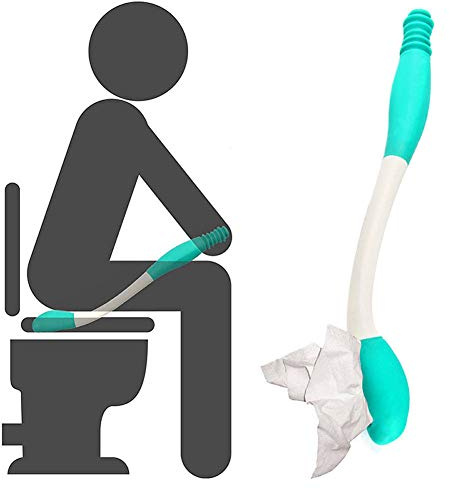 SoulQ Outils pour papier toilette, essuie-glace inférieur, poignée longue portée, support d'aide au confort et à l'essuyage