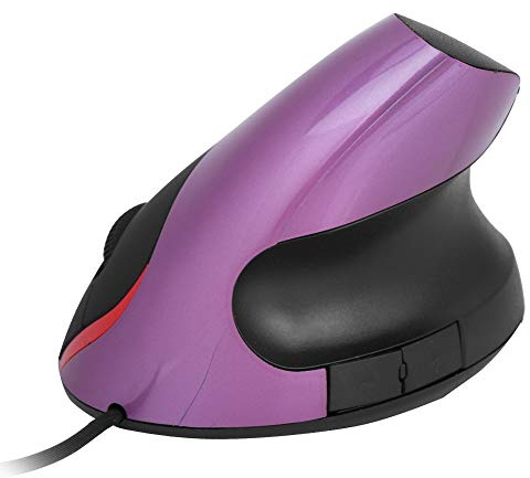 Vertikal mus, trådbunden mus, ergonomisk design, handledsstöd, spelmöss, för bärbar dator för PC, optisk mus, bred kompatibilitet, plug and play, kompakt och bärbar(lila)