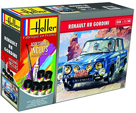 DataPrice Heller - 56700 - Maquette - Voiture de compétition R8 Gordini - Échelle 1:24 - Peinture incluse