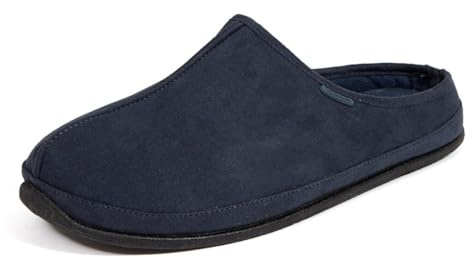 Deer Stags Men's Wherever Microsuede Slipper, Midnight Black, 9 Wide