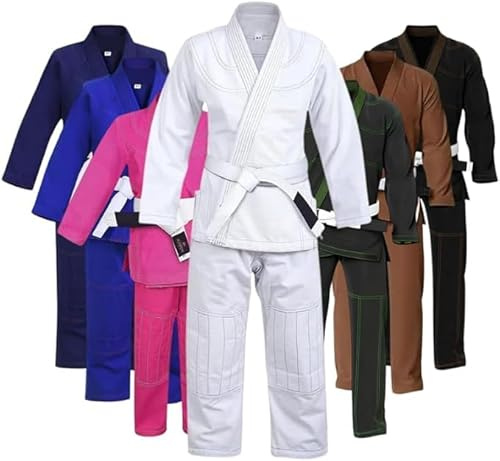 Right Punch Ultimate Brazilian Jiu Jitsu Gi – Preshrunk Unisex Bjj Gi Lightweight 450 Gsm Cotton Fabric(White, 00)