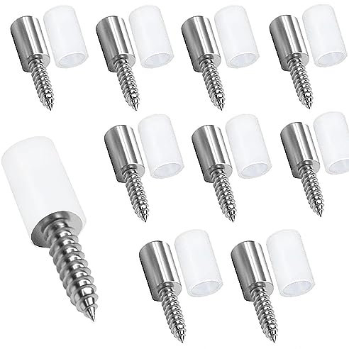 HZZXCH 10Pcs Shelf Support Pegs Self-Tapping Screws Cabinet Laminate Pins Self Tapping with Non-Slip Sleeve for Cupboards Wardrobe (JKZIAJGREKJDKSV202362614)
