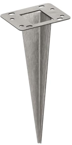 LED Universum - Erdspieß aus Edelstahl passend für unsere 2er Gartensteckdosen - 18 x 6,5 x 5 cm - einfach Montage - witterungsbeständig