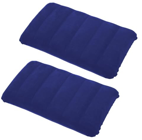 2 piezas Almohadas de Camping Hinchables,Almohada de Playa Hinchable,Ultraligero Cojin de Viaje Hinchable,Almohada de Playa Inflable,Almohada Inflable Camping,para viajes en playa,coche,tren y avión